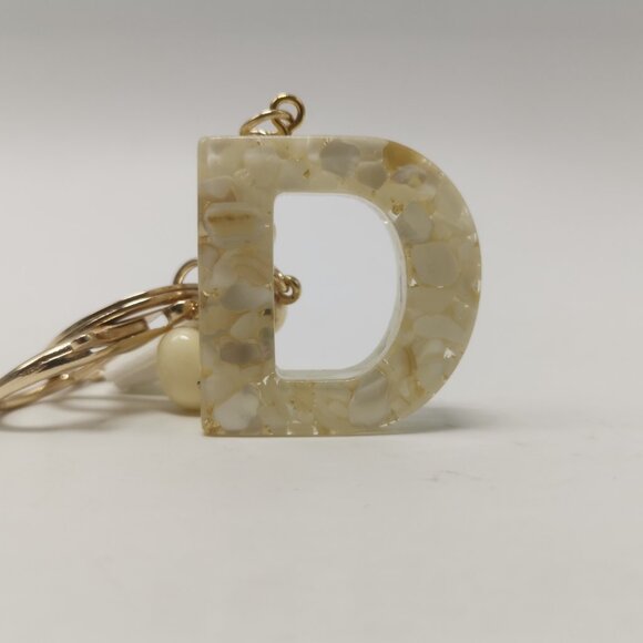 Initial Letter Keychain Women's Bag Charm Alphabet Keyring Cute Pendant - Picture 2 of 5